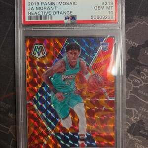 Ja Morant 2019-20 Panini Mosaic Mosaic Orange Reactive #219 (PSA 10)